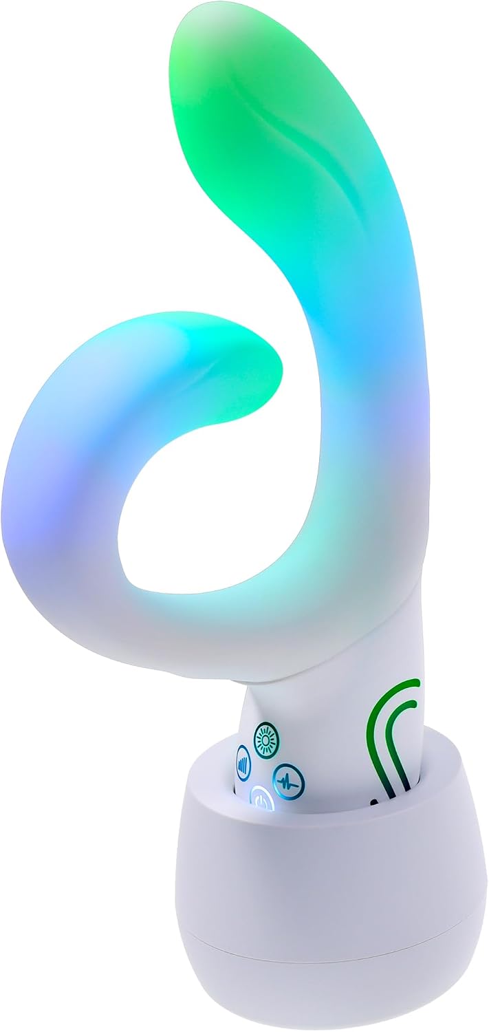 Illumination Rabbit Vibrator by Paradise Pleasure Products with App Control and RGB Lighting, Quiet Motor, Rechargeable, Waterproof Sex Toy for Women