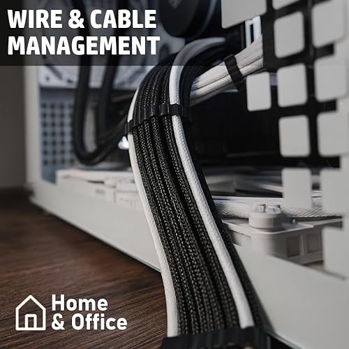 Miniatura 5 de MGI SpeedWare Telar de alambre trenzado de manga dividida para arnés automotriz de alta temperatura y gestión de cables para el hogar, 10 pies (12