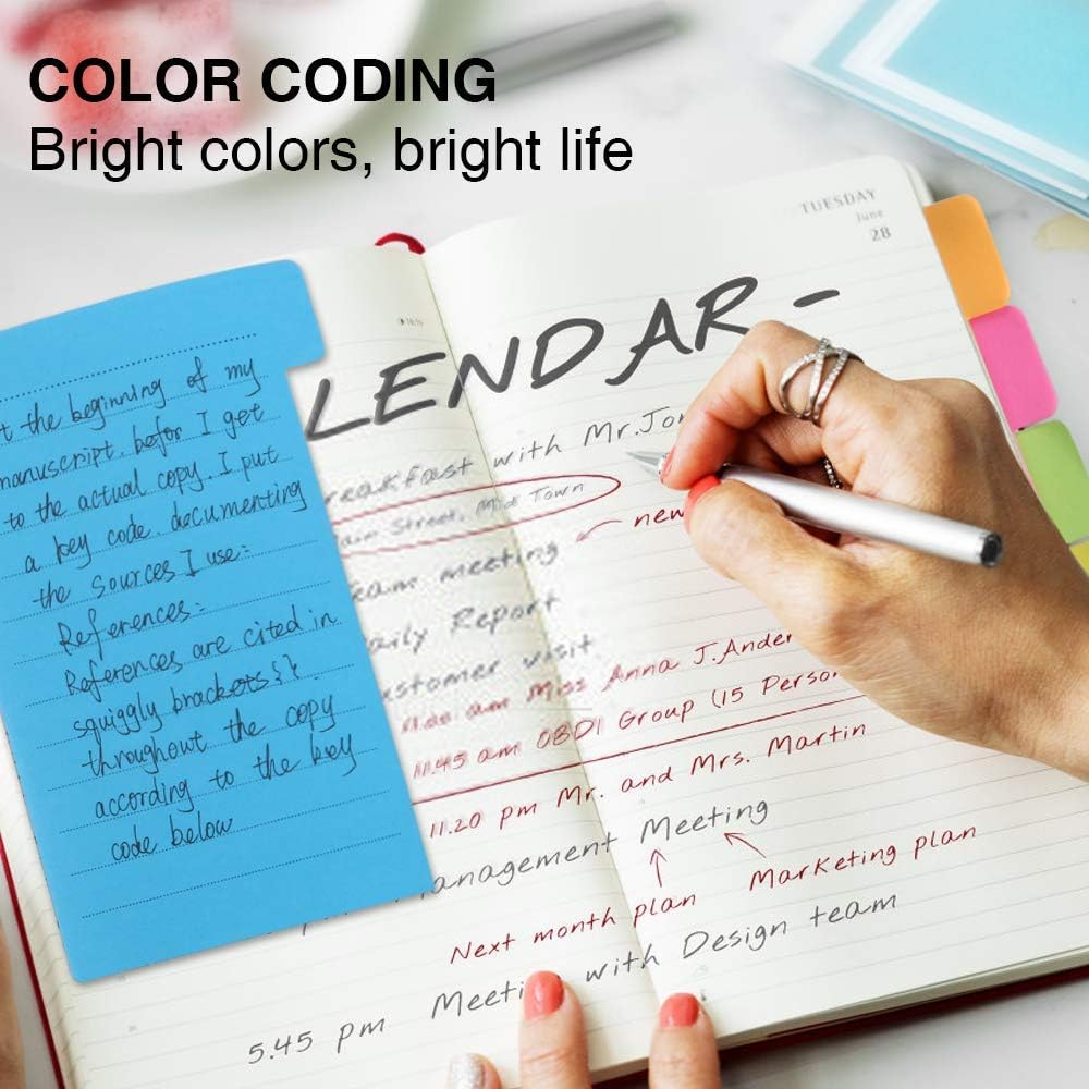 Stiy Notes Set, Colored Divider Self-Sti Notes Pads Bundle,