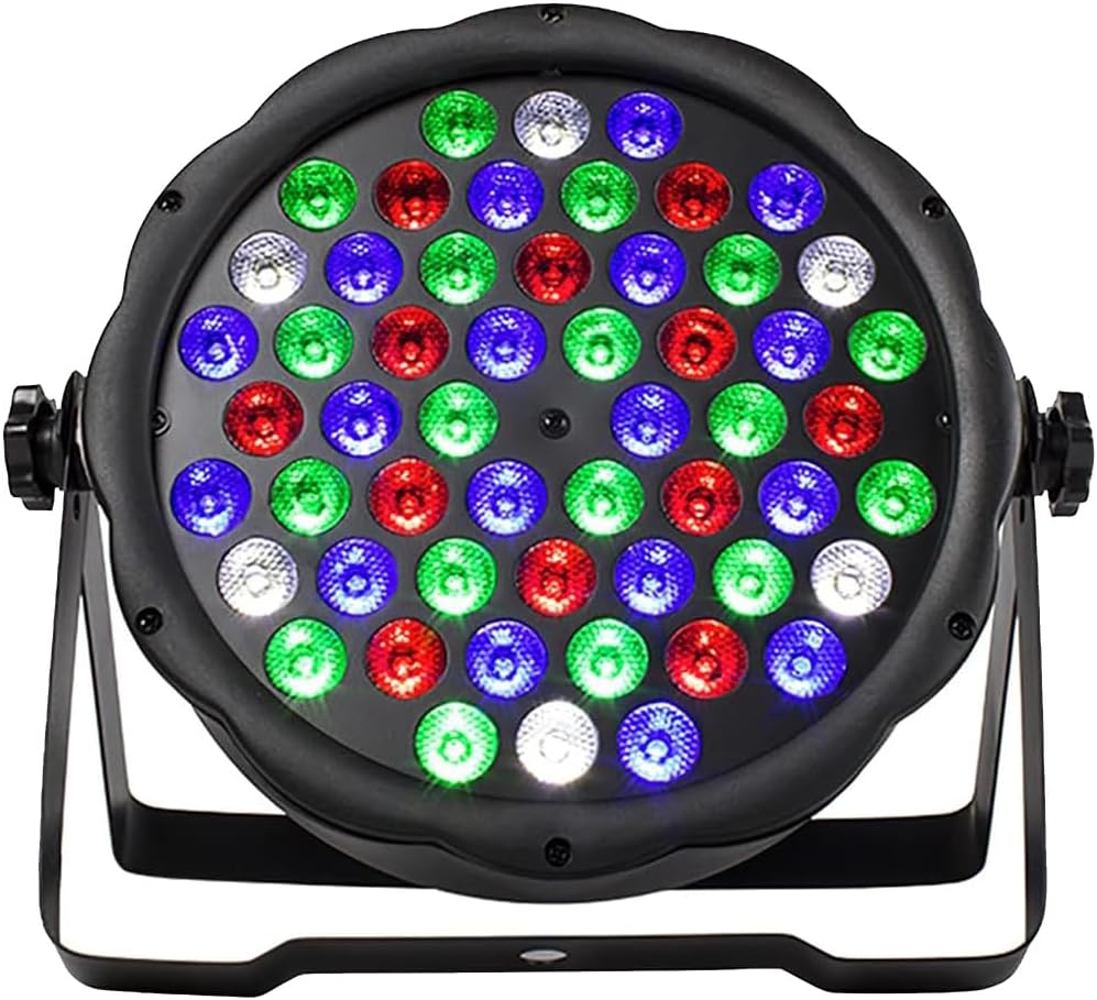 SHEHDS Par Can LED Stage Wash Light - 54x3W RGBW 4in1 with Remote and DMX Control for DJ Party, Sound Activated Uplight