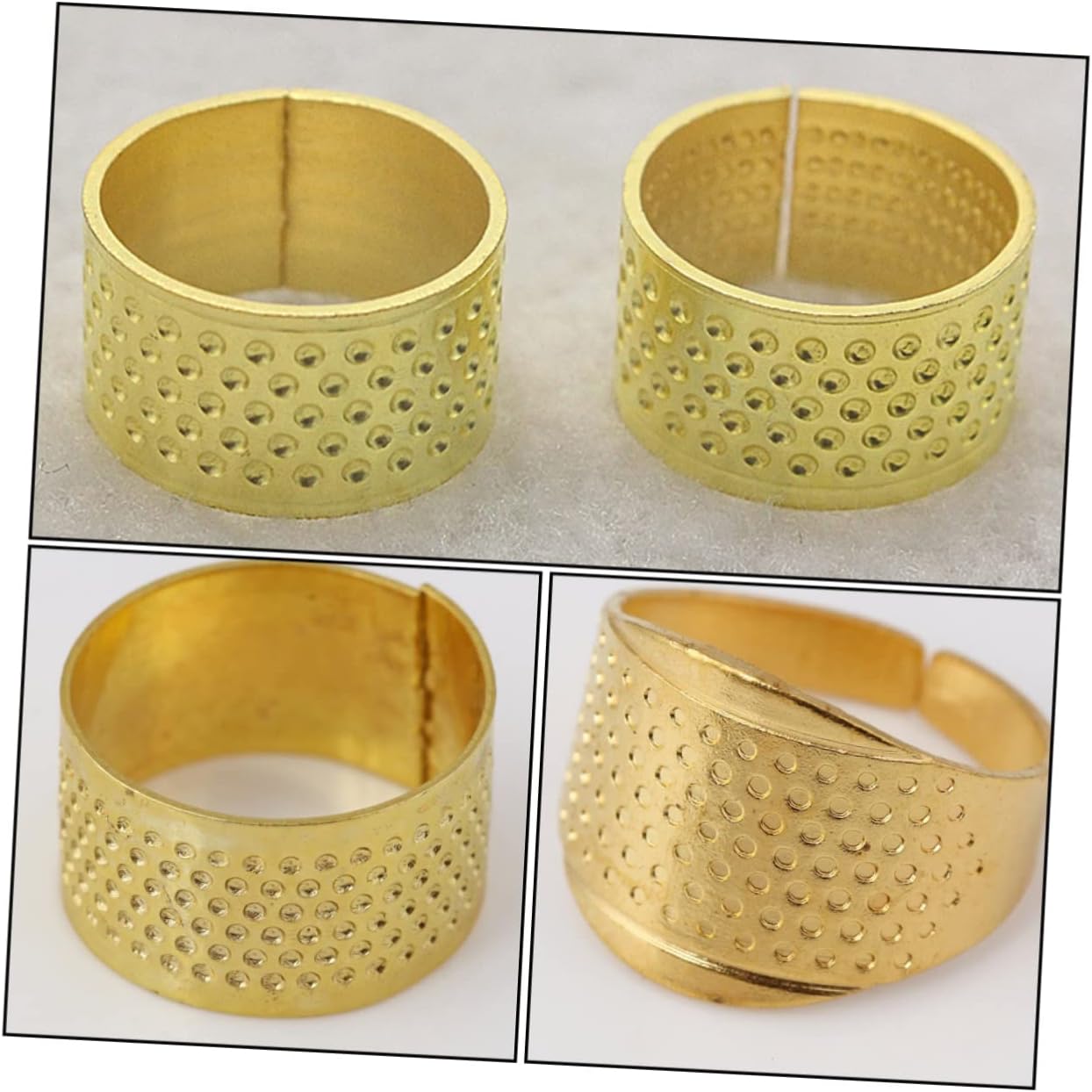 MOKKHNB 3pcs Thimble for Sewing Finger Protectors for Quilting and Hand Sewing Includes Thimble Thick and Floral