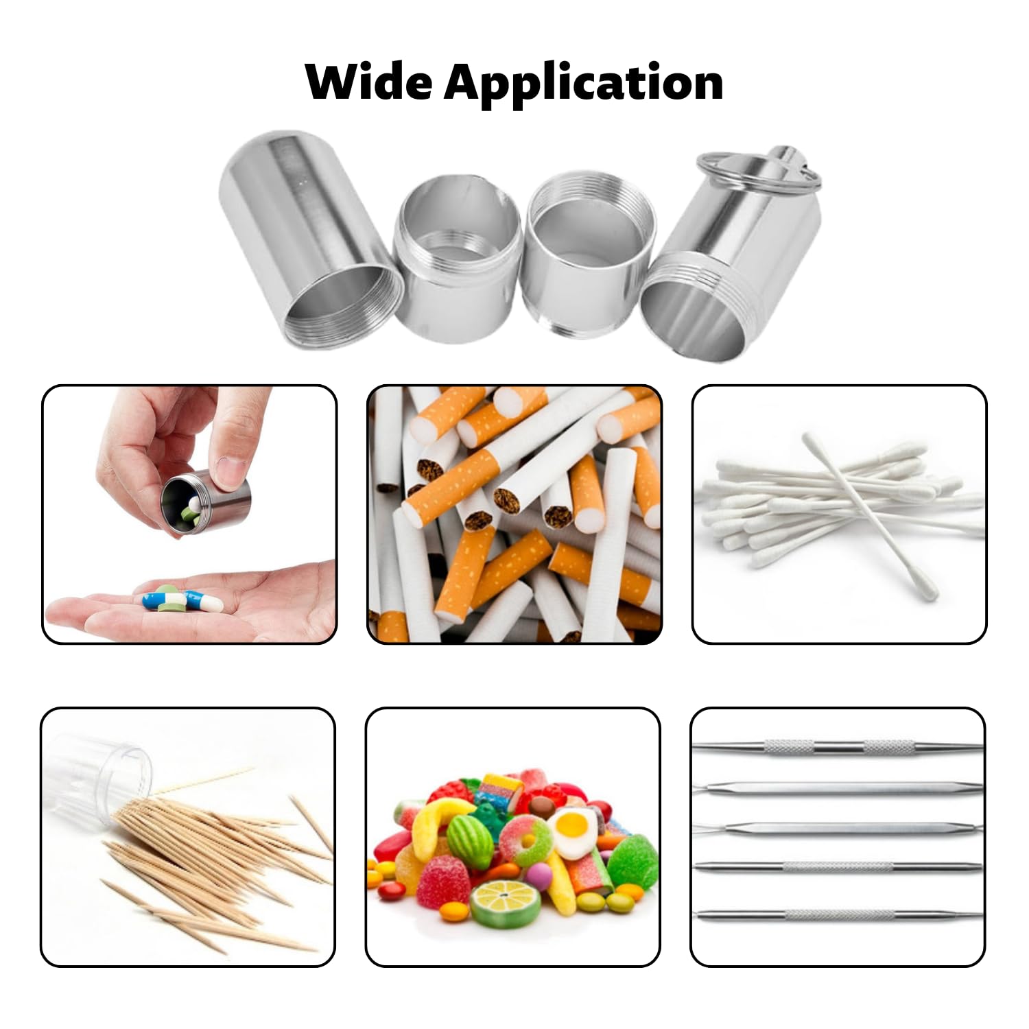 2 Pezzi Portasigarette In Alluminio - Mini, Impermeabili, Con Moschettone, Per Uomo E Donna, Viaggi - Foto 8