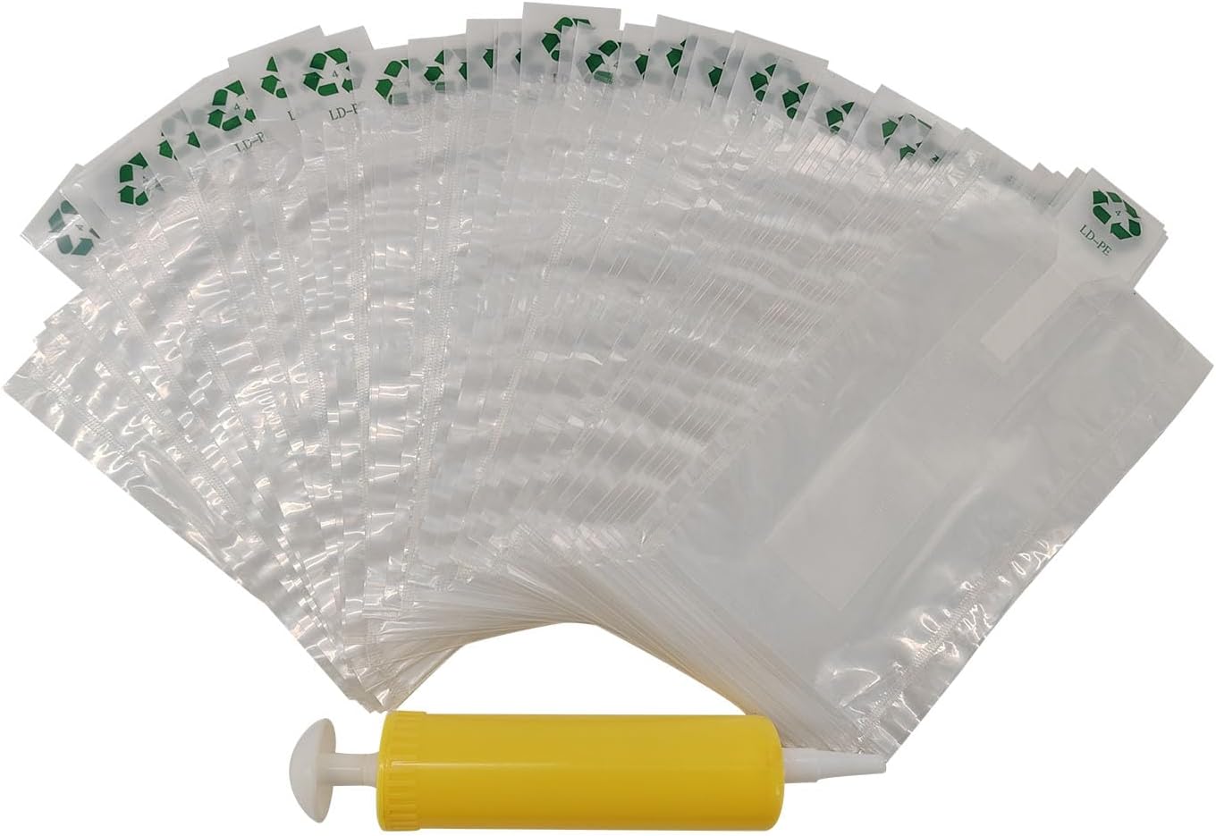 Eco-Smart 4x6-Inch Inflatable Air Packaging Bags - 50 Pack with Free Pump for Secure & Sustainable Shipping
