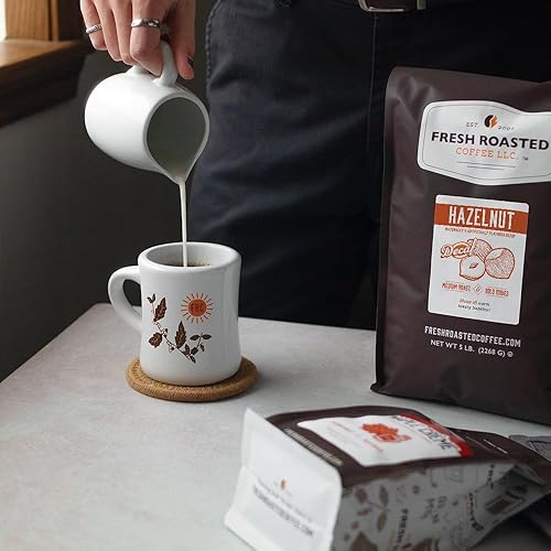 Miniatura 4 de Fresh Roasted Coffee, Café descafeinado con sabor a avellana, 2 libras (32 onzas), tostado medio, Kosher, grano entero