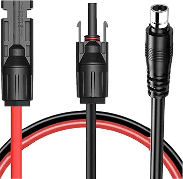 MC4 Connector Solar Charging Cable from MC4 to DC8020 Port Aebgsa Solar Panel Conversion Adapter Cable for Solar Panels Solar Power Equipment and Components Portable Power Supply Solar Connector for