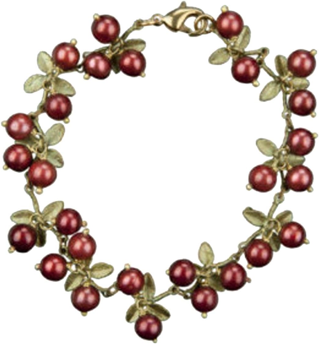 Michael Michaud Cranberry Pearl Bracelet for Silver Seasons