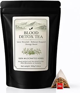 Jamaican Healing Garden Blood Detox Tea, Wildcrafted Jamaican Tea Blend with Guaco, Burdock Root, Oregano, Cinnamon & Moringa, 20 Pack
