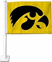 Vista 95 de Rico Industries Bandera de coche de doble cara de la NCAA, gran accesorio para automóvil