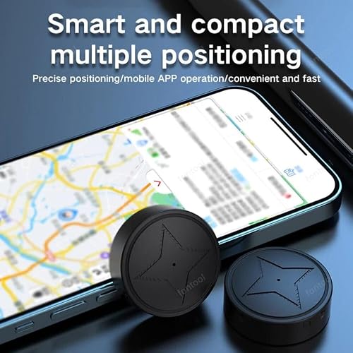 WEERSHUN GPS Strong Magnetic Vehicle Anti-Lost Tracker, Mini Tracker for Vehicles No Subscription - Smallest Locator Real Time, Anti-Theft Micro Tracking Device with Free App (A) - Thumbnail 2