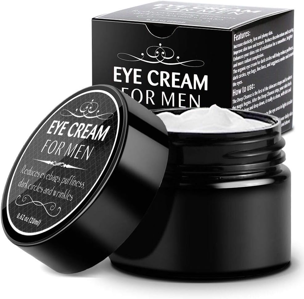 Eye Cream for Men-Kinbeau Eye Cream for Men,Anti-Aging Eye Cream,Total Eye Balm To Reduce Puffiness, Wrinkles, Dark Circles and Under Eye Bags (Black)
