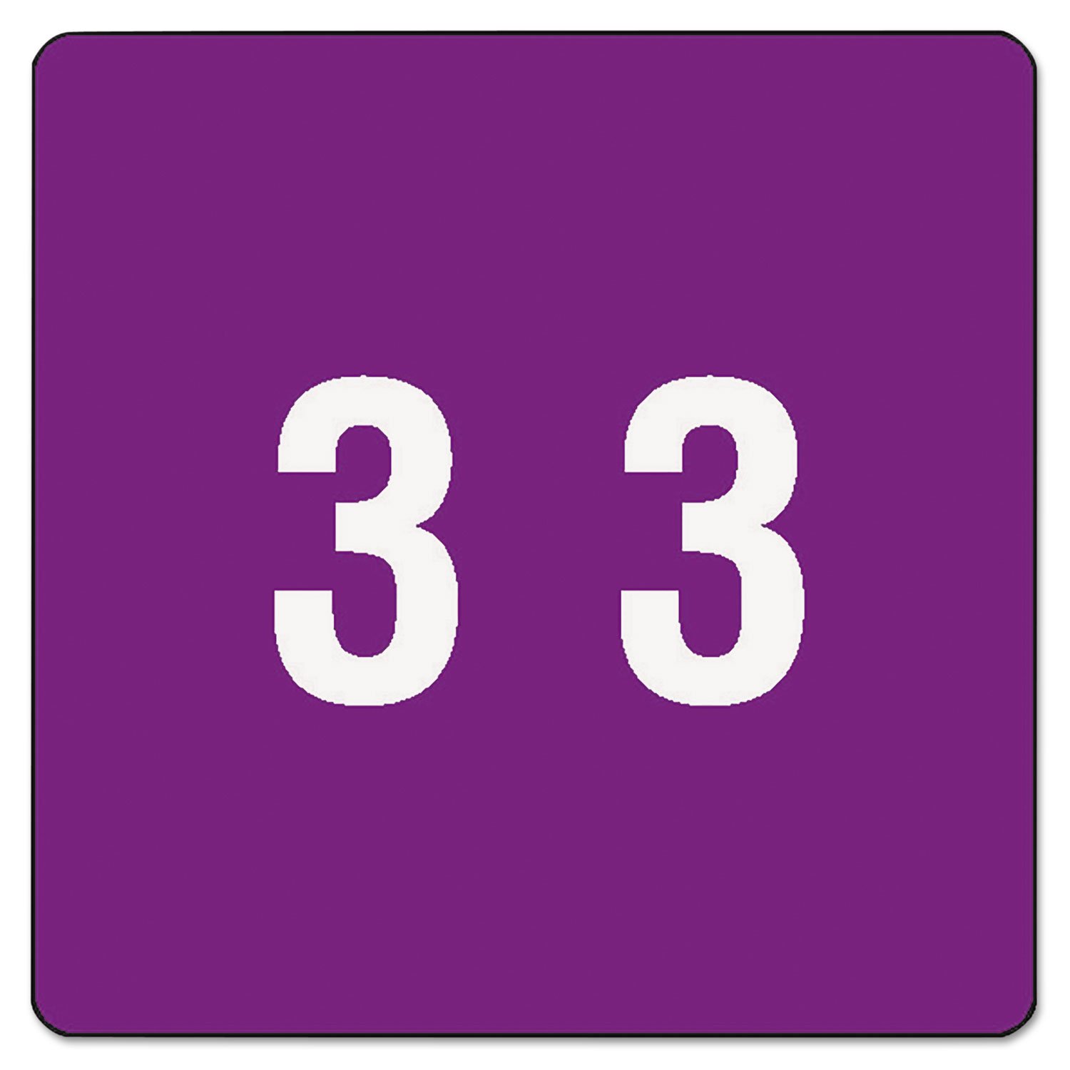 Smead DCC Renk Kodlu Sayısal Etiket, 3, Etiket Rulosu, Mor, Rulo başına 250 Etiket (67423)