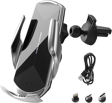 Amazon Co Jp スマホホルダー 車 ワイヤレス充電 エアコン吹出し口 クリップ 充電 自動開閉 Qi 急速充電 車載ホルダー 強力クリップ アーム式 車スマホスタンド カー用品 携帯ホルダー ワイヤレス充電器 ワイヤレス 片手操作 安定性抜群 Iphone Android Logro 日本語説明