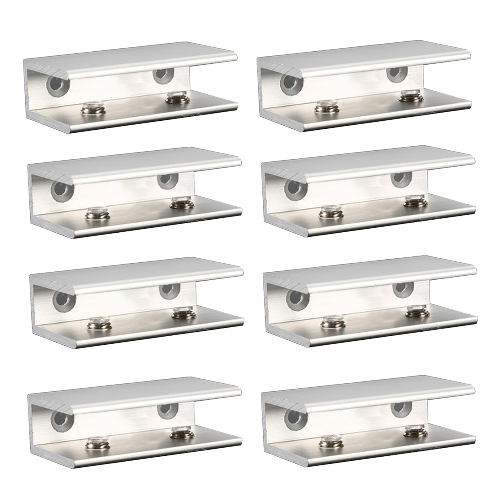 8Pcs Square Glass Clamps Aluminum Alloys Shelf Clamps Clip Glass Holder Bracket Heavy Duty Clip Aluminum Alloys Shelf