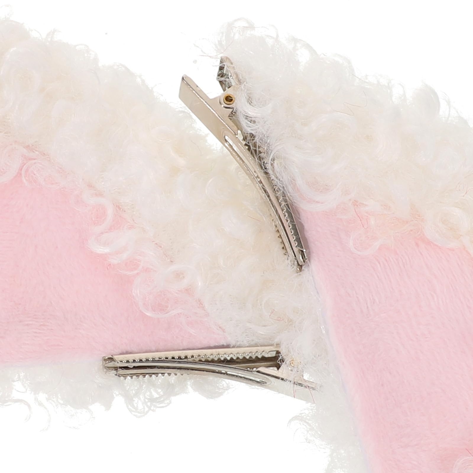 SEWACC 3 Juegos Set de Accesorios para Cosplay Orejas y de Gato Rosa de Felpa, Pajarita y Campana Metálica, Portátil para Fiestas Temáticas y Disfraces de Mujer