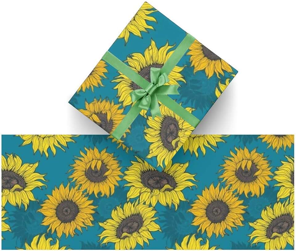 sunflower wrapping paper