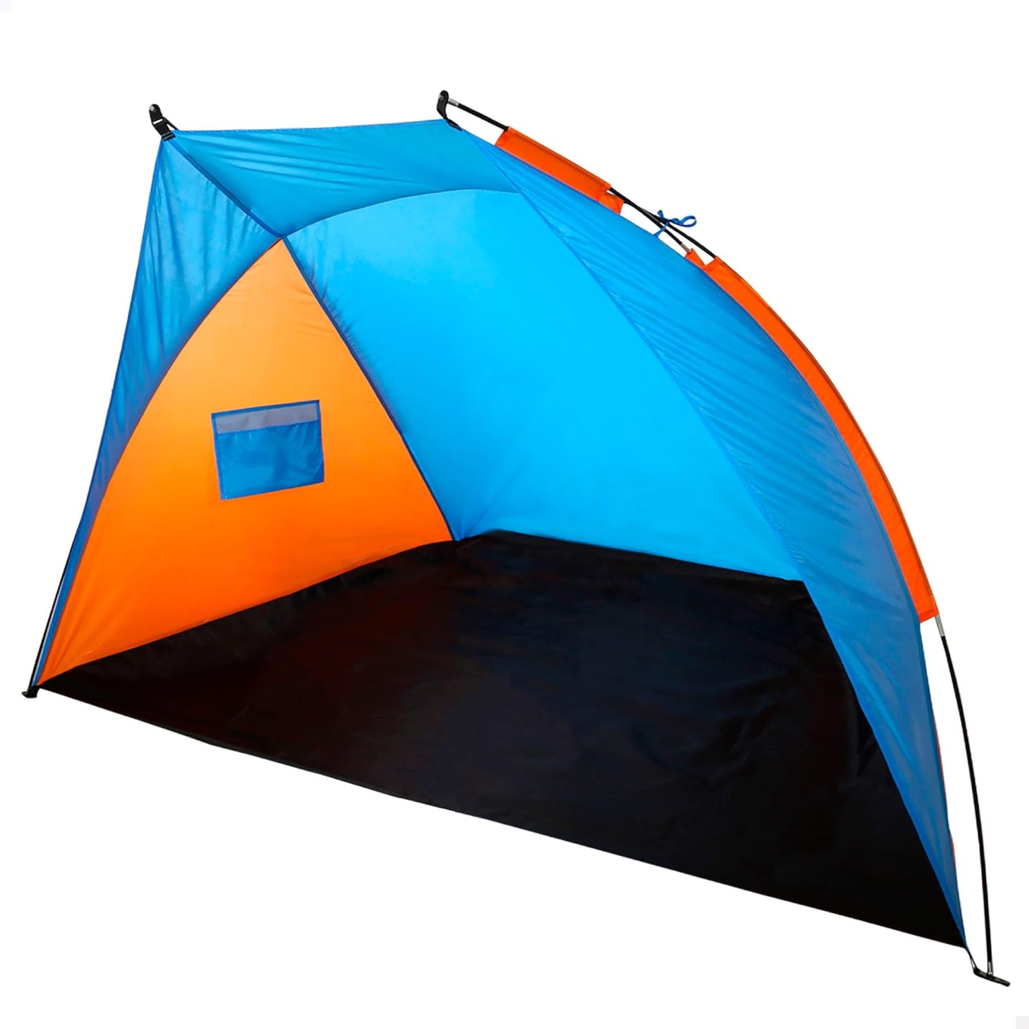 Aktive 62137 Beach Wind Tent, 200 x 125 x 120 cm, Blue/Orange