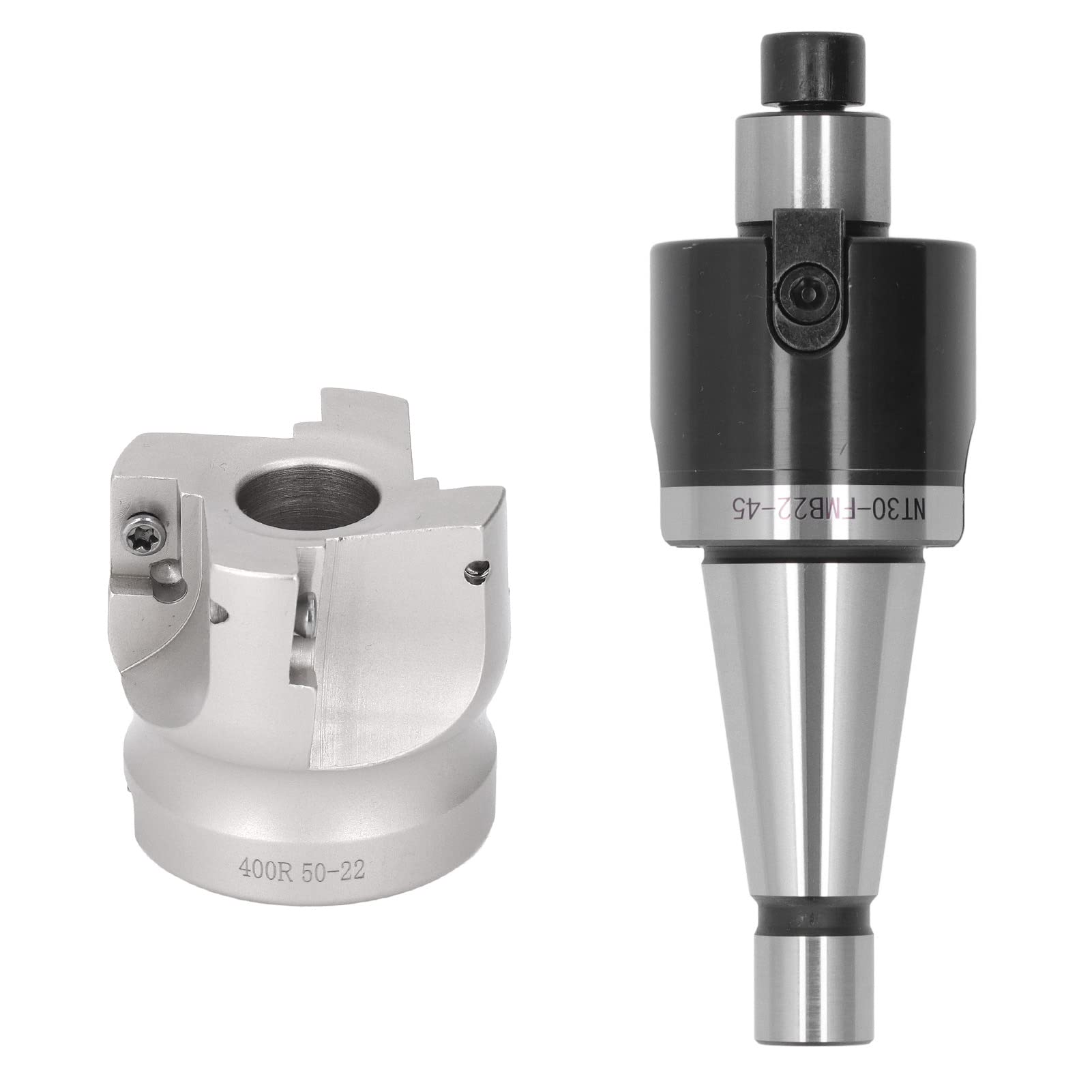 Hidyliu Soporte de Fresa de Extremo Indexable de Alta Velocidad NT30 FMB22 45 para Mecanizado Preciso, 10 Piezas APMT1604 Insertos para Fresado de Máquinas Herramientas CNC