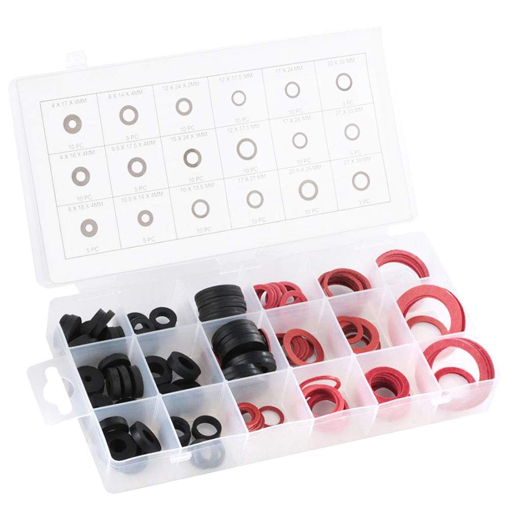 141 Pieces Universal Rubber O-Ring,18 Sizes Hydraulic Plumbing Gaskets Seals O Rings Assortment Kit for Cylinders,Valves,Pumps,Cars,Bearing Repair