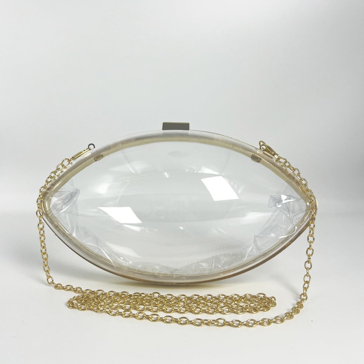 Clear Football Purse For Women Football Shaped Purse Crossbody Bag Acrylic Clutch Purse - Image 3