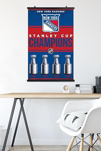 Miniatura 5 de Trends International NHL New York Rangers - Póster de pared de Champions 23, 22.37 x 34.00 pulgadas, paquete de póster y clip prémium