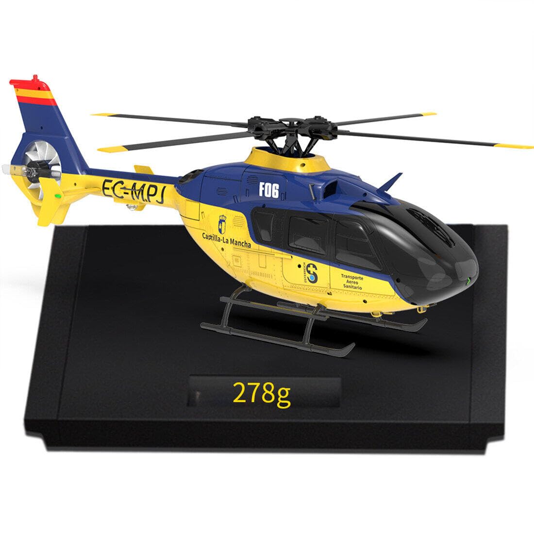 YU Xiang F06 EC-135 RC elicottero, 1/36 a 6 canali senza spazzole 3D/6G RC Elicottero modello giocattolo per principianti (versione TF)