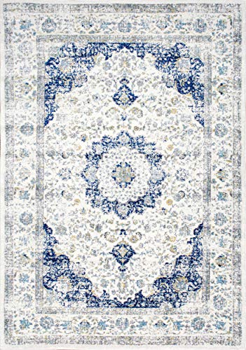 nuLOOM Paisley Verona Vintage Persian Area Rug, 3' x 5', Blue