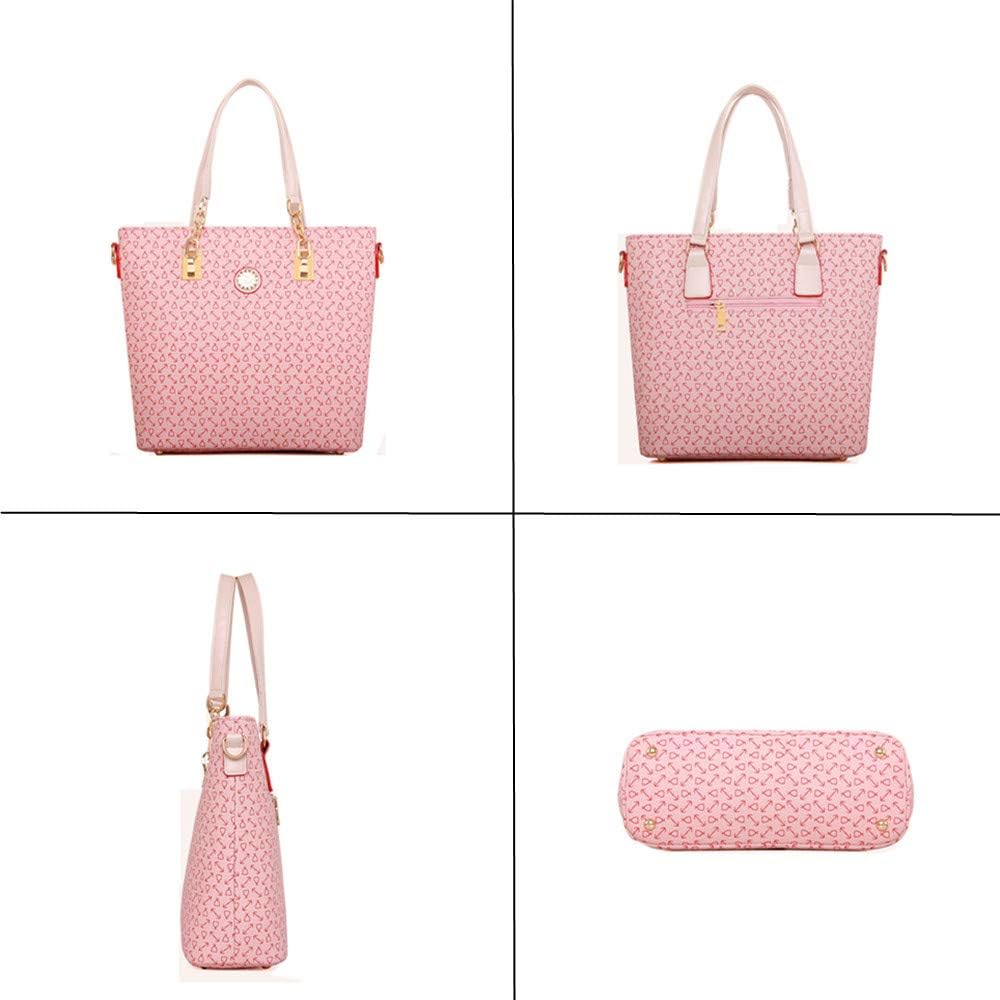 Women Handbag Set 6 Pcs PU Leather Tote Purse Set Multi-purpose Classic Shoulder Bag - Image 3