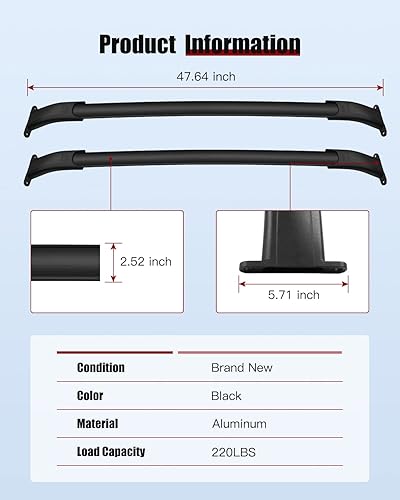 Miniatura 2 de cciyu Barras transversales de techo para Chevy Tahoe para GMC Yukon para Chevy Suburban para Cadillac Escalade 2015-2020 de aluminio 220 libras,