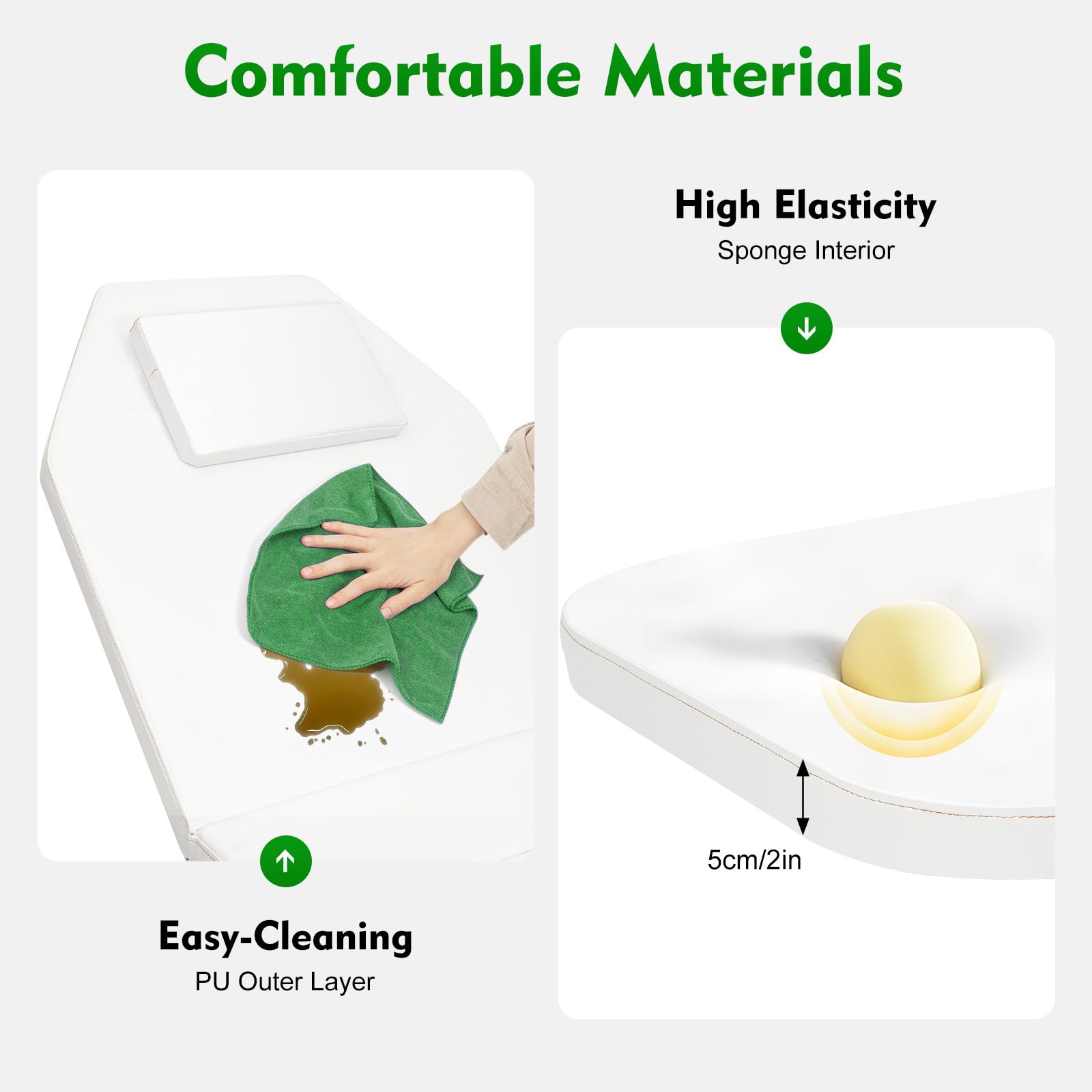 Camilla de Masaje Plegable y Portátil, Mesa Ajustable de 3 Zonas Con Reposacabezas, Para Peluquería, Belleza y Spa