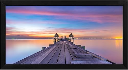 Miniatura 5 de Tasse Verre Marcos de fotos negros de 8 x 14 pulgadas (paquete de 2)  Muestra tres fotos de 4 x 6 pulgadas. Vidrio de alta definición, triple 3