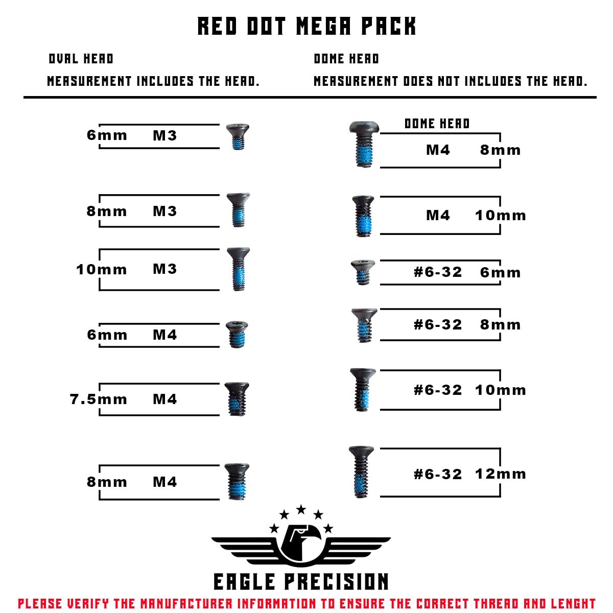 Red Dot Screw Kit - 48 Precision Screws & Torx Key -3