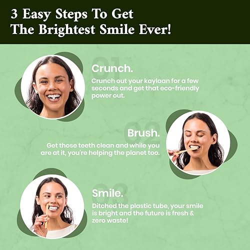 Miniatura 6 de Tabletas de pasta de dientes con flúor, sabor a menta, 90 unidades, pasta de dientes de viaje ecológica, tabletas de pasta de dientes masticables