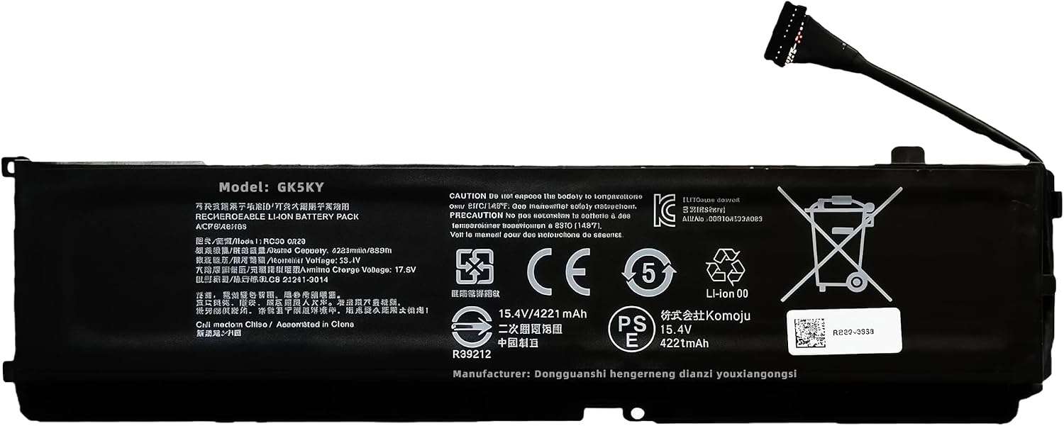 65Wh RC30-0328 Laptop Battery 4221mAh 4-Cell 15.4V Replacement for Razer for Blade 15 Edition 2020 2021 / for Blade 15 RZ09-0328 / Blade RZ09-0330x RZ09-03304x RZ09-03305x Series High performance