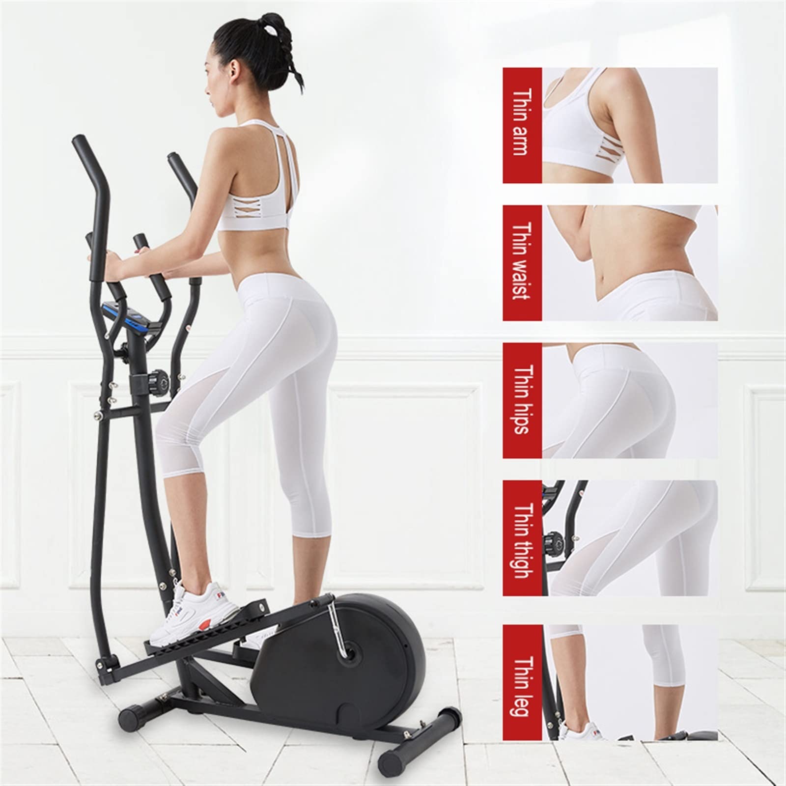 Macchina ellittica ellittica da scrivania Macchina da Passeggio ellittica per Fitness a Controllo Magnetico Domestico per Interni Silenzioso per Sport Fitness