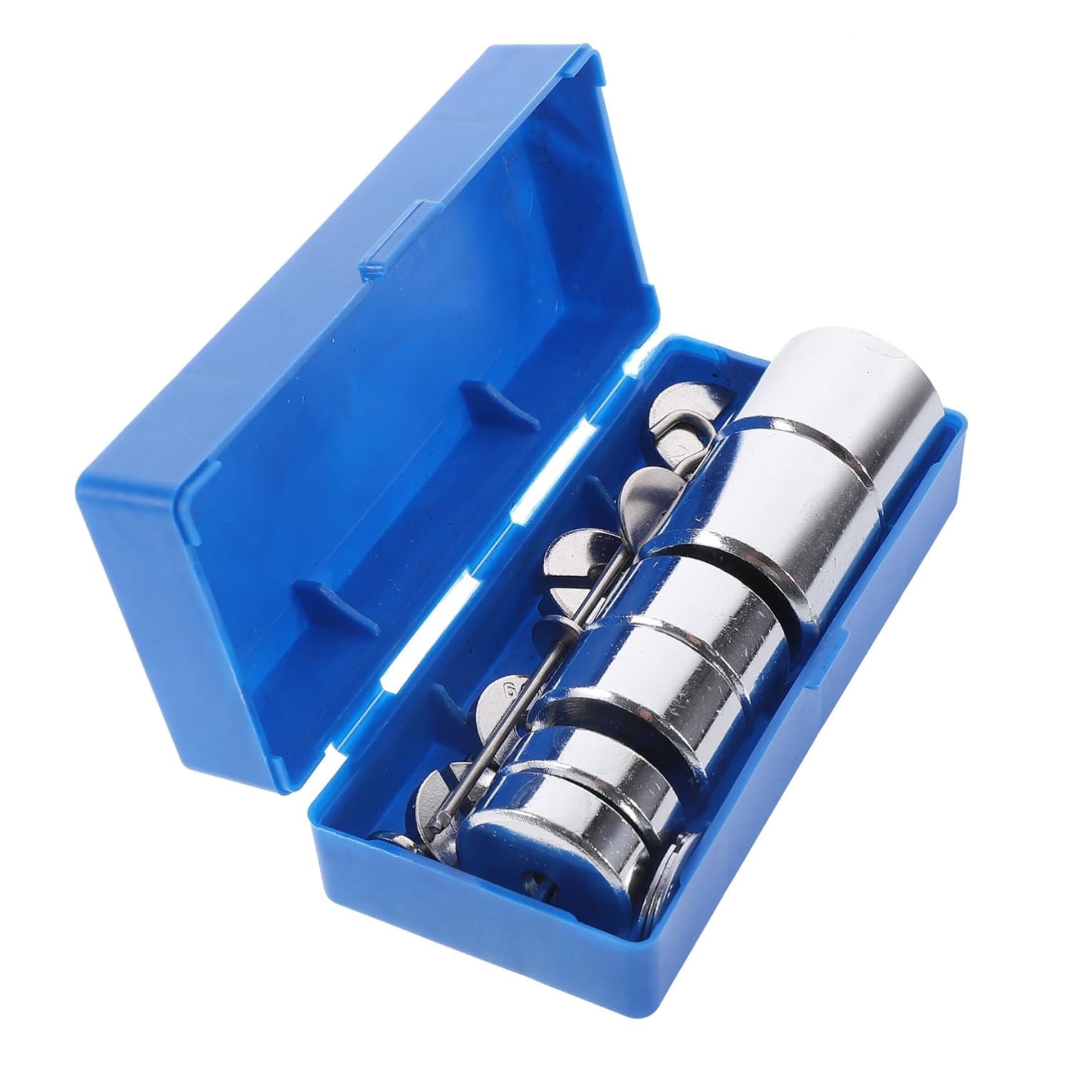 GARVALON Steel Slotted Mass Set Hanger for Physics Experiments Laboratory Precision Weights High School Teaching Tools Includes Storage Box