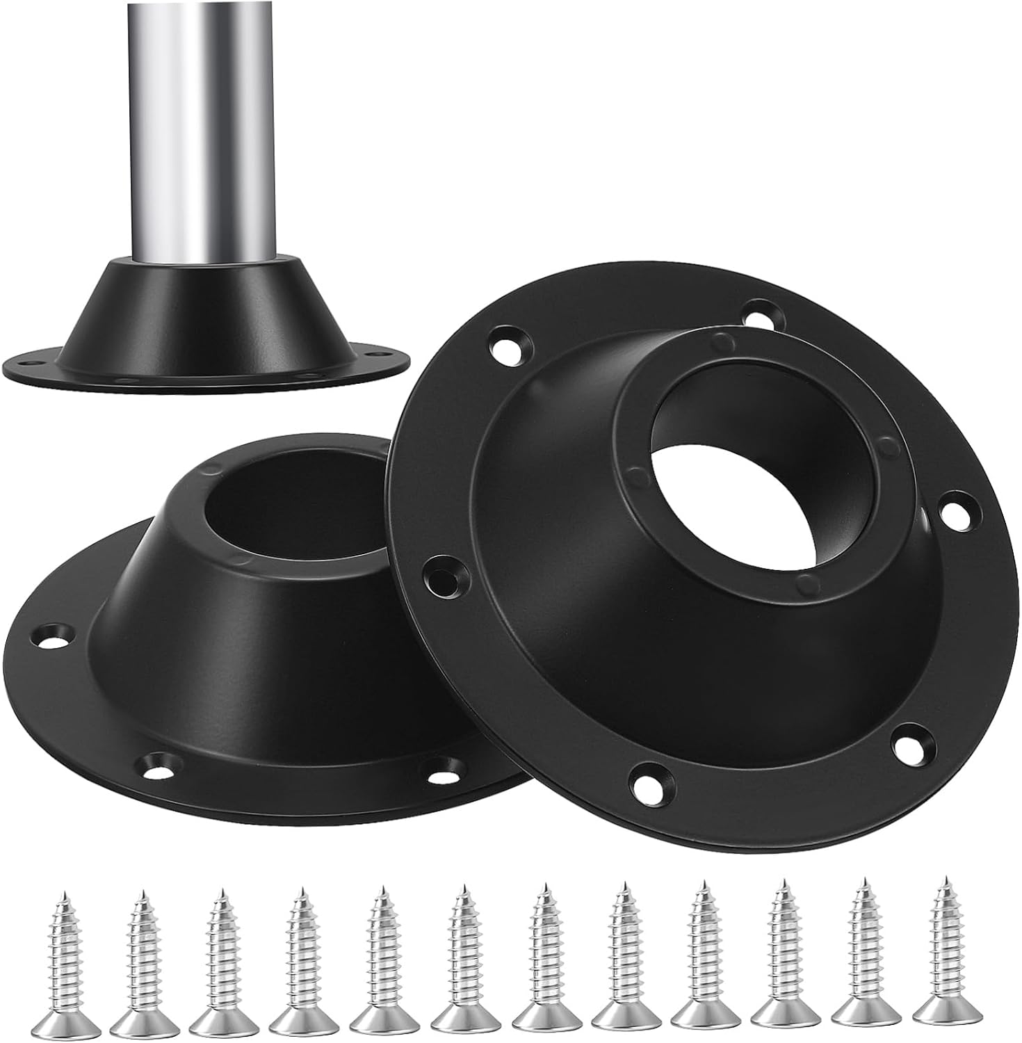 GLEAVI 2pcs Table Mount Aluminum Rv Table Base Mount Floor Flange for Boats Campers Vehicles