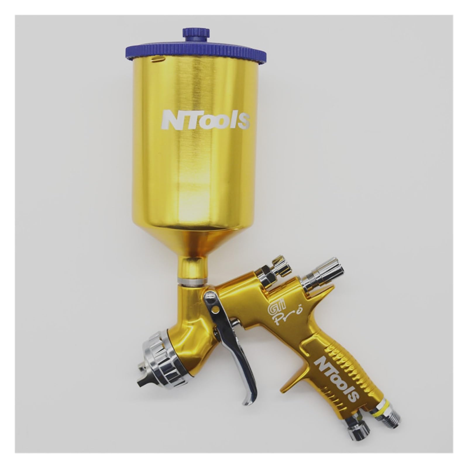 Pistolet à peinture aérographe alu 750CC GTI - pistolet à air comprimé pour laque et vernis