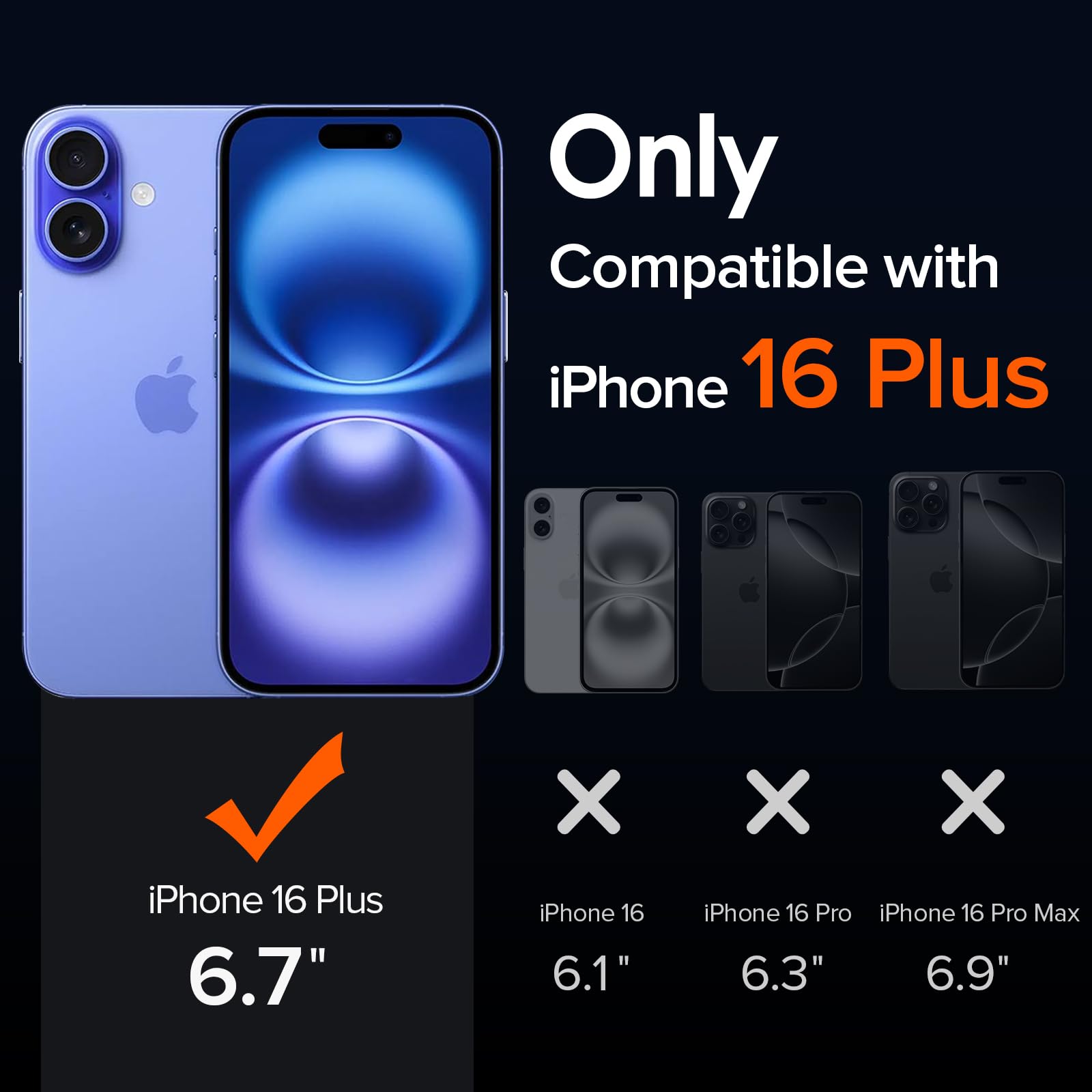 iVoler Cover Magnetica per iPhone 16 Plus, [Compatibile con MagSafe] [Protezione Antiurto di Grado Militare] Custodia Traslucida Opaca Posteriore Sottile Silicone Protettiva Case（Viola）