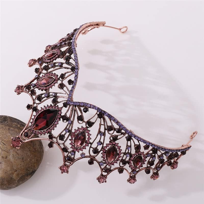 クリスタルウェディングクラウンゴージャスなクリスタルロイヤルティアラとクラウン、ページェントプロムプリンセスブライダルウェディングヘ