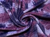 Tissu polaire double face super doux Tie Dye Fuchsia 1/8 m