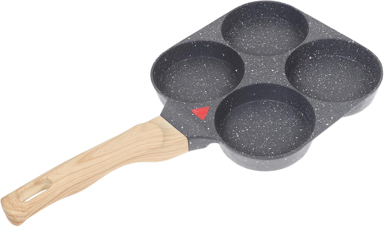 Ciieeo 4holes Mini Non-stick Frying Pan Omelette Pan Egg Frying for Boys and Girls Heat Resistant Handle Easy to Clean