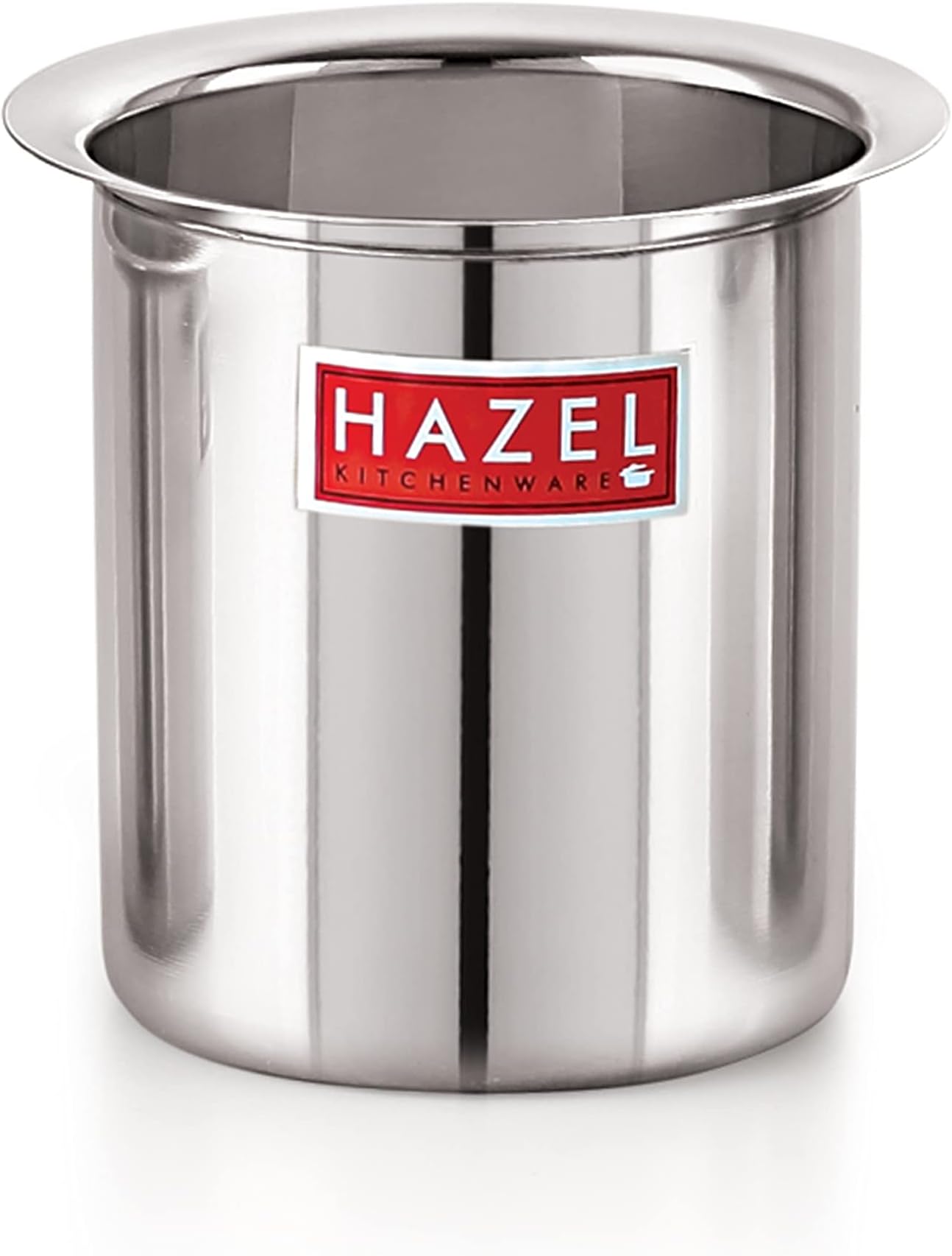 HAZEL Steel Milk Pot Set of 5 | 0.8 litres to 2.8 litres Stainless Steel Milk Boiler Container | Milk Boiling Vessel Gunj for Kitchen, 5 Pc Set Silver