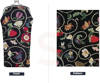 Signare Tapestry Glasses Case for Women Eyeglass Pouch With Jacobean Dream Design (GPCH-JACOB)