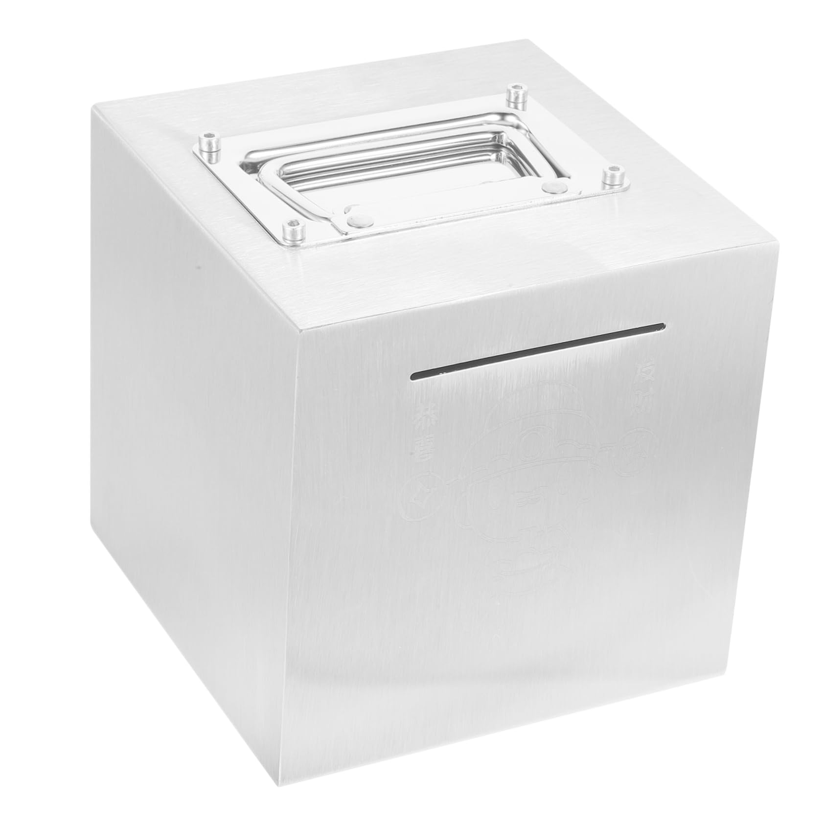 Tirelire Métallique Portable Acier Inoxydable avec Poignée Boîte à Compacte pour Adultes et Garçon Fille Sécurisée pour Épargne à