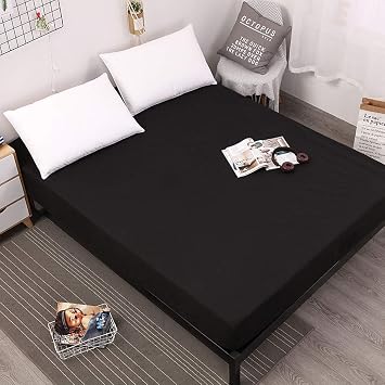 Queen Size Premium Plastic Waterproof Mattress Comforter 16 inches Deep Pocket Cover Protector Dust Protection Breathable Memory Foam Bed Topper Cover Bedspread Coverlet - Fits up to 16"