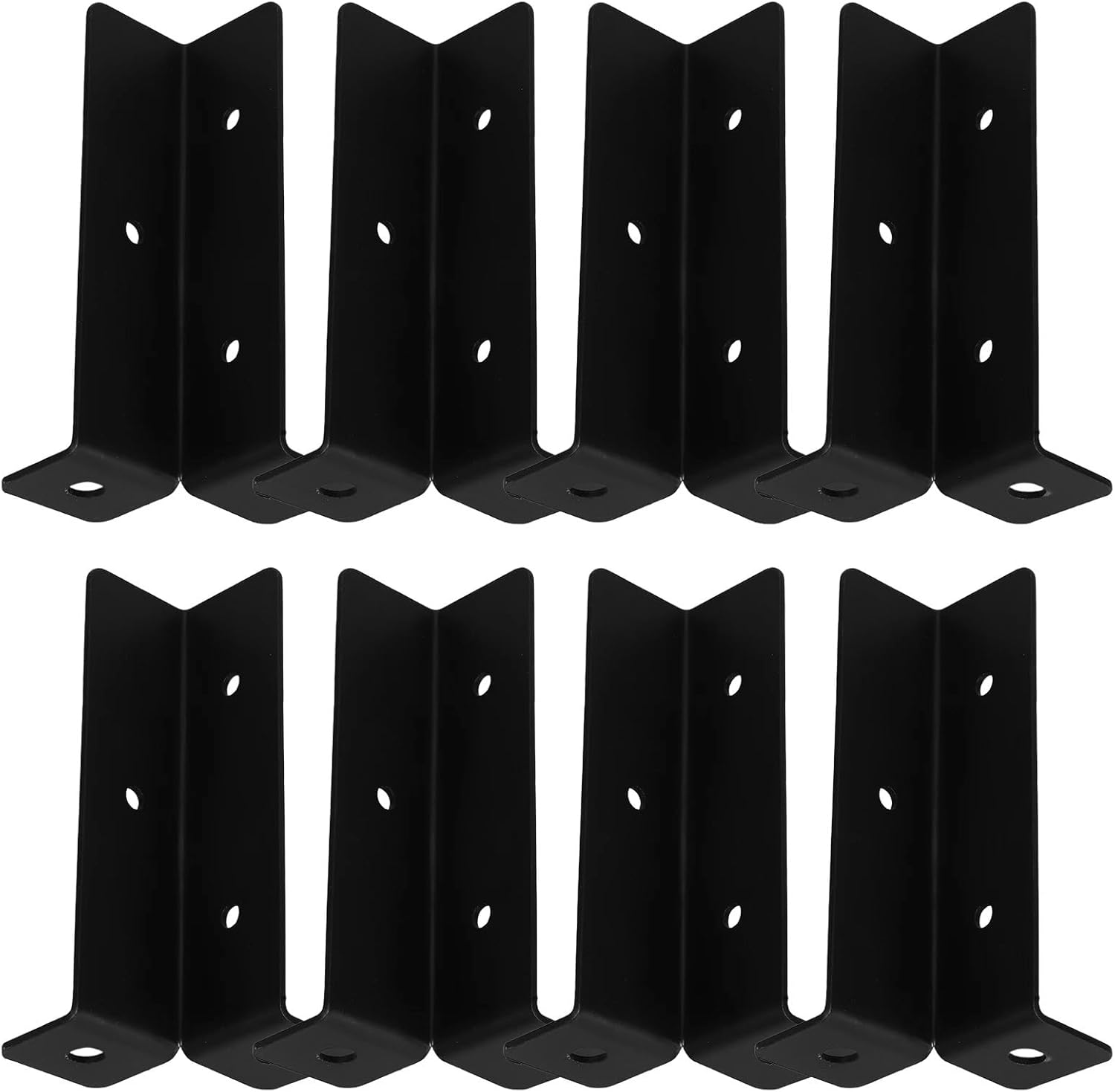 8 Pcs Bottom Plate Pergola Support Bracket Post Gazebo Floor Mounting Base Kit Mailbox Base Fence Iron Outdoor Wood