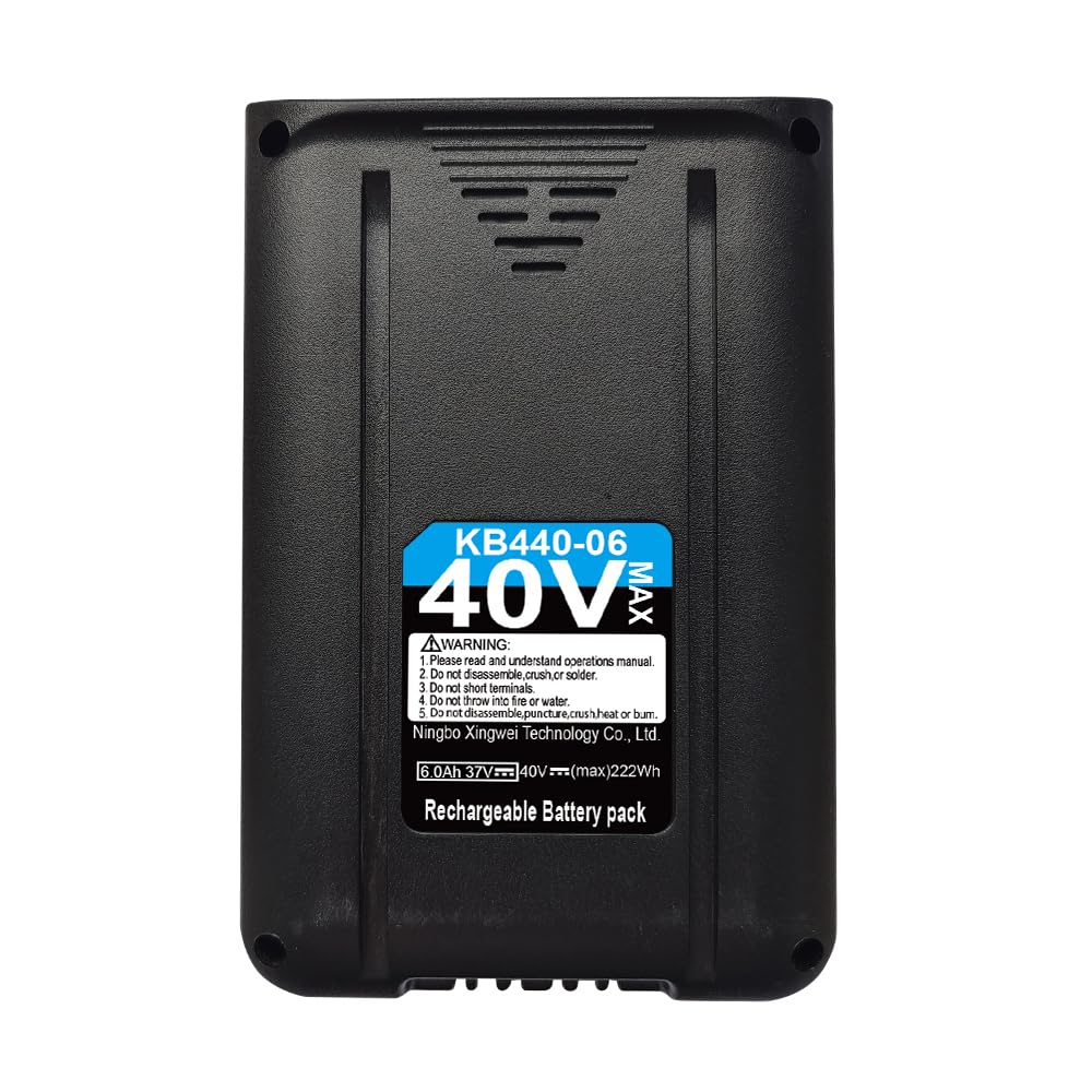 Batería de litio de repuesto de 40 V 6.0 Ah para Kobalt KB440-03 KB540C-06 KB540-06 KB2540C-06 KB640-03 KB240-06 KB640-06 KB245-06 ‎KRC40-06 06 KBB. 440C-06 KRC60 Herramientas eléctricas