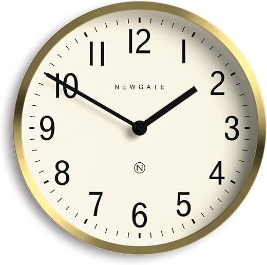 NEWGATE® Master Edwards wall Clock | Mid Century Style Clock | 12 inch | Deep Metal case with