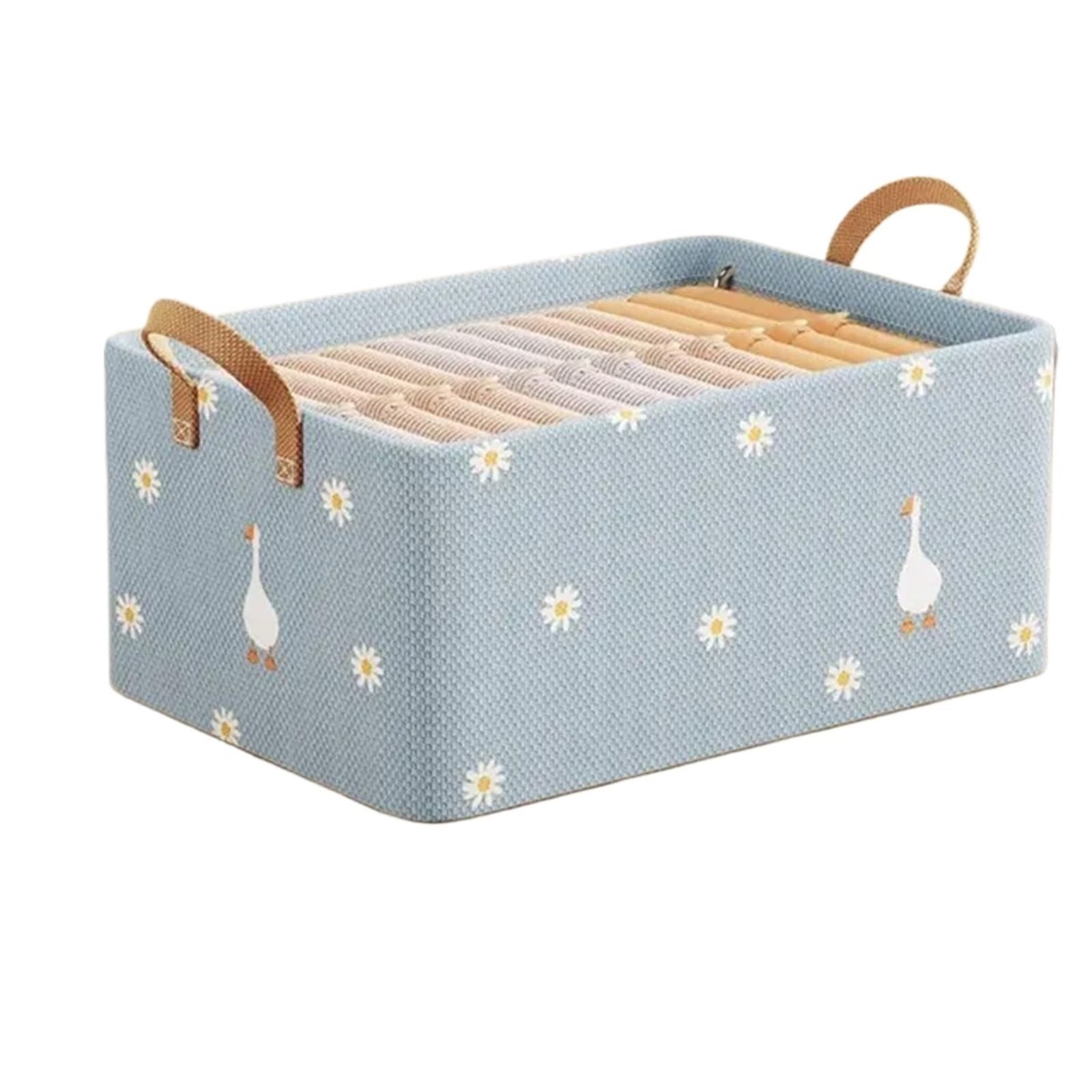 MRKU Boîte de Rangement pour sous-vêtements, Chaussettes et Soutiens-Gorge, Lavable, 47 x 28 x 20 cm, en Tissu d'ameublement