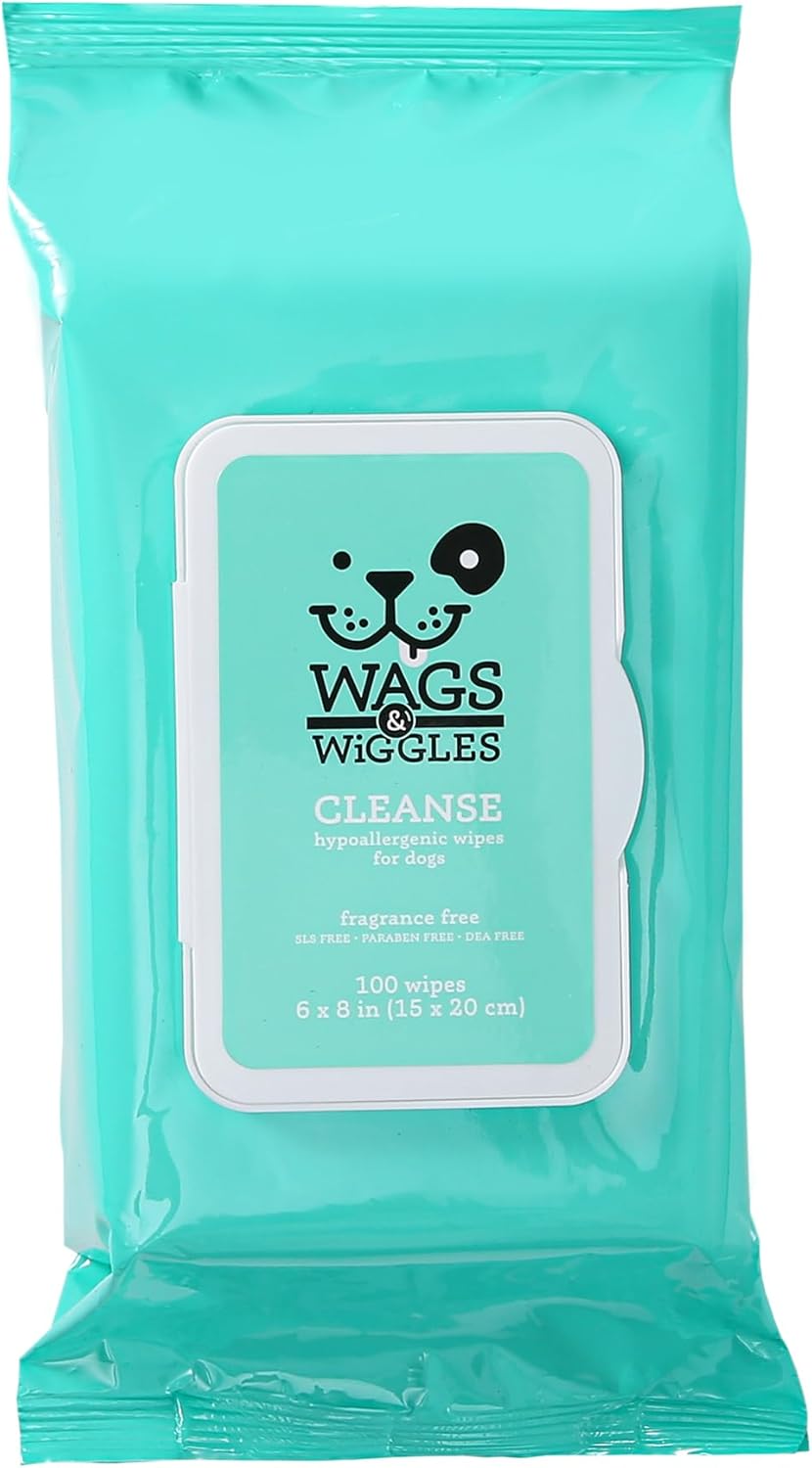 Wags & Wiggles Cleanse Hypoallergenic Wipes 100ct...